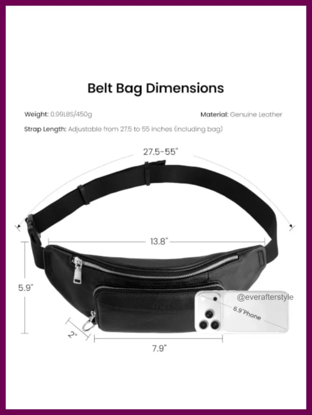 Genuine Leather Anti Theft Fanny Pack Crossbody with RFID Wallet